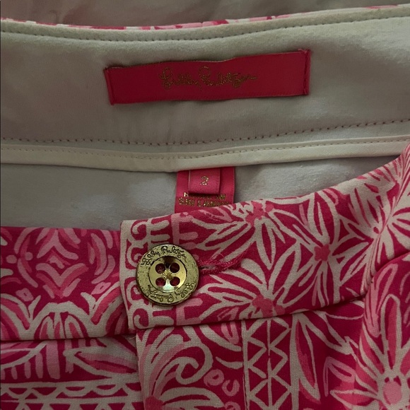 Lilly Pulitzer Pink and White Patterned Mini Skort - Picture 2 of 8